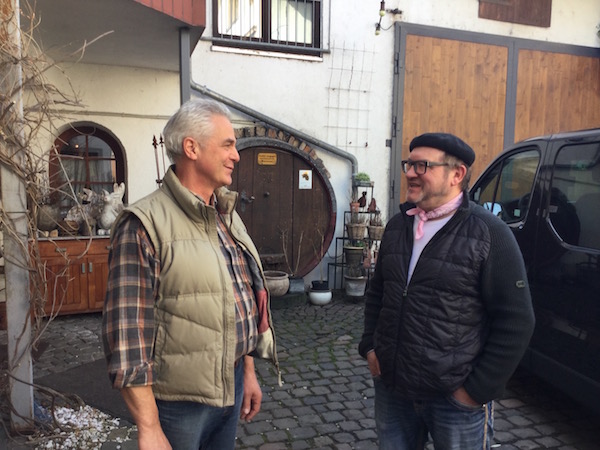 Götz Blessing und Wein-Musketier Guido Keller, Wein & Kultur in Stuttgart Degerloch