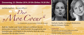 Duo Mon Coeur im Weinladen Stuttgart