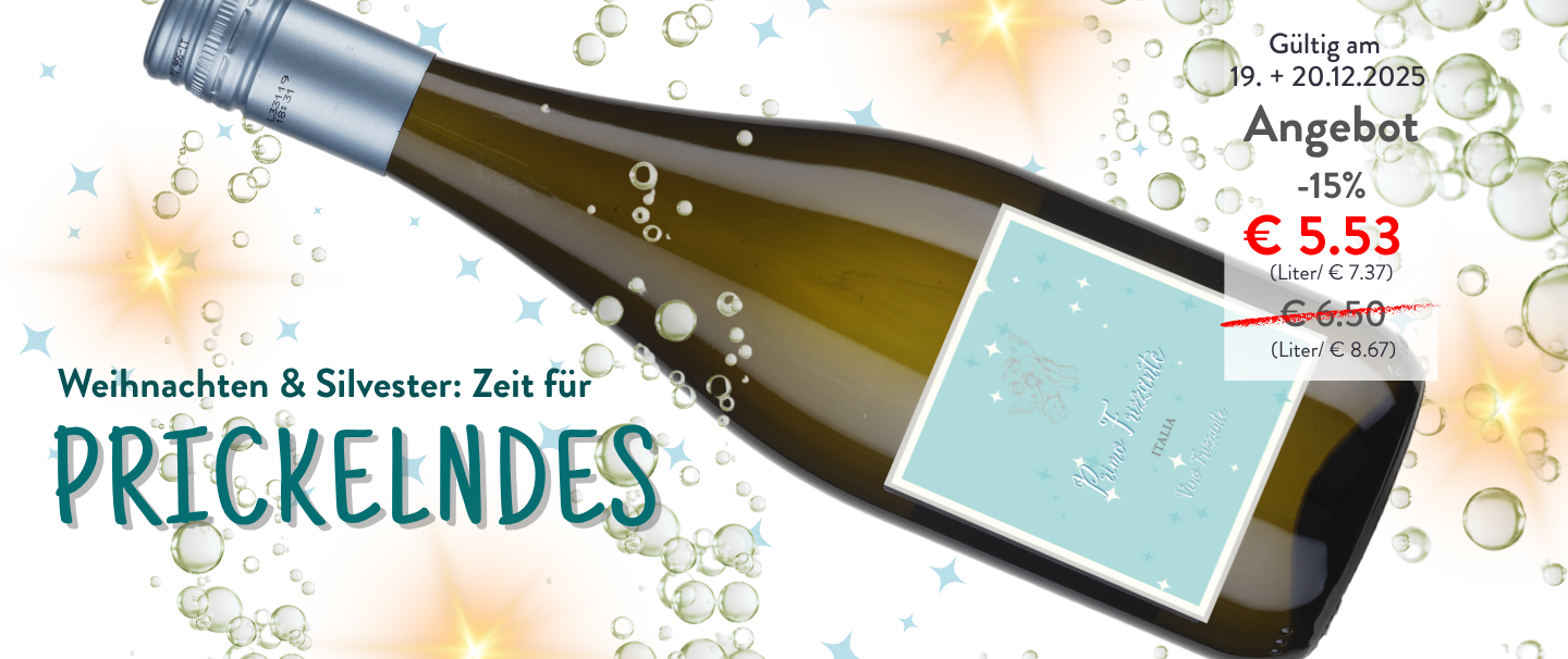 Ein prickelnder Frizzante zu Weihnachten und Silvester bei Wein-Musketier Ein prickelnder Frizzante zu Weihnachten und Silvester bei Wein-Musketier