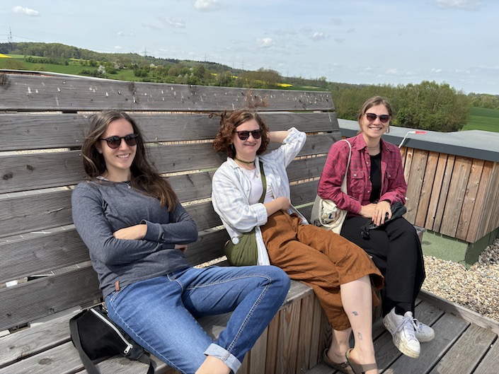 Mein Team und ich vom Wein-Musketier in Stuttgart beim Ausflug zu David Klenert, dem ersten Klimawinzer Deutschlands