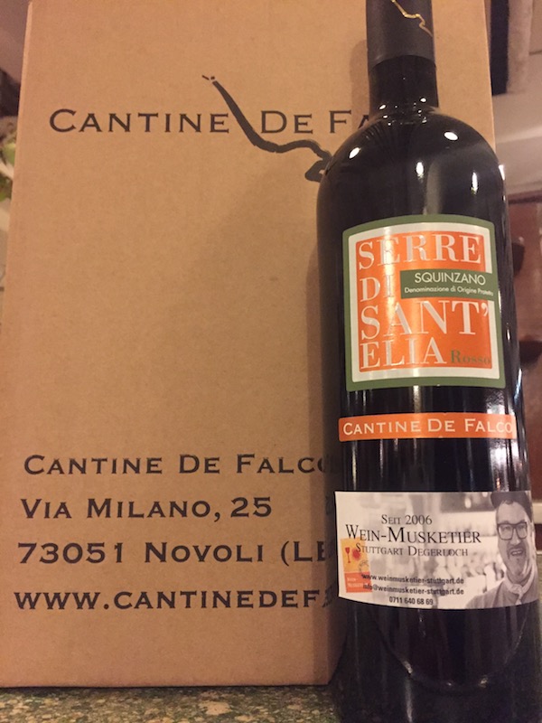2015 Squinzano Rosso, Serre di Sant‘Elia, Cantine de Falco. Wein aus Italien in großer Auswahl in Stuttgart kaufen