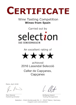 2016 Lasendal Monsant DO: Ein weiterer - mehrfach ausgezeichneter Rotwein von Celler de Capçanes - ab sofort bei uns im Sortiment vom Wein-Musketier Stuttgart
