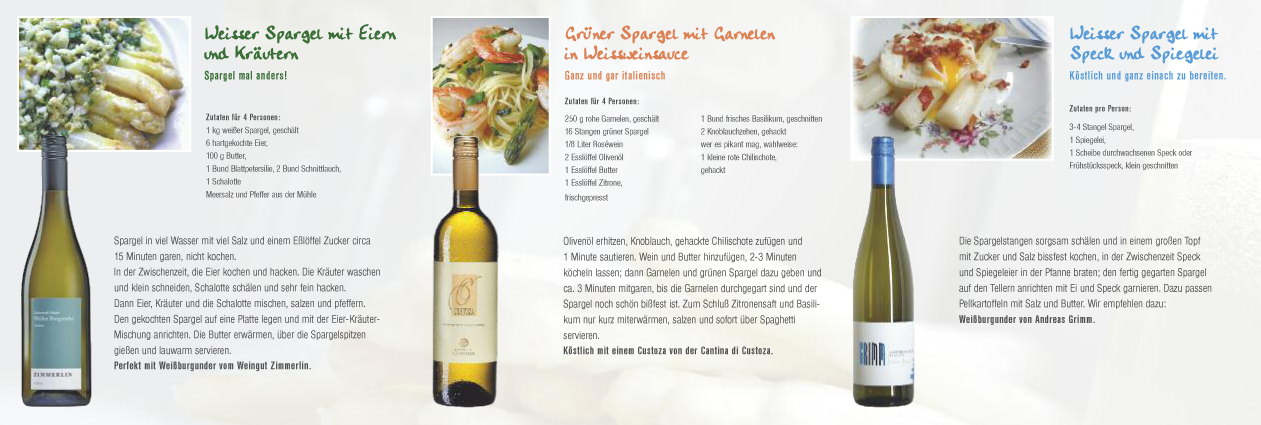 Wein und Spargel Einfache Spargelrezepte zum Wein