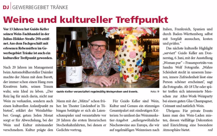 Bereits seit 13 Jahren in Stuttgart Degerloch: Feine Weine und Kultur im Wein-Musketier