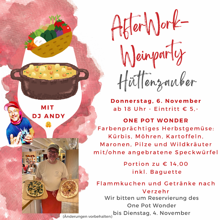 Hüttenzauber bei der Afterwork-Party in Stuttgart Degerloch, im Wein-Musketier, Ihrem Weinladen