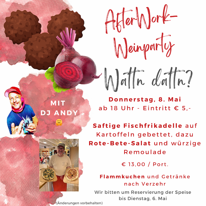 Fischfrikadellen und Weine bei unserer Afterwork-Party im Weinladen in Stuttgart Degerloch