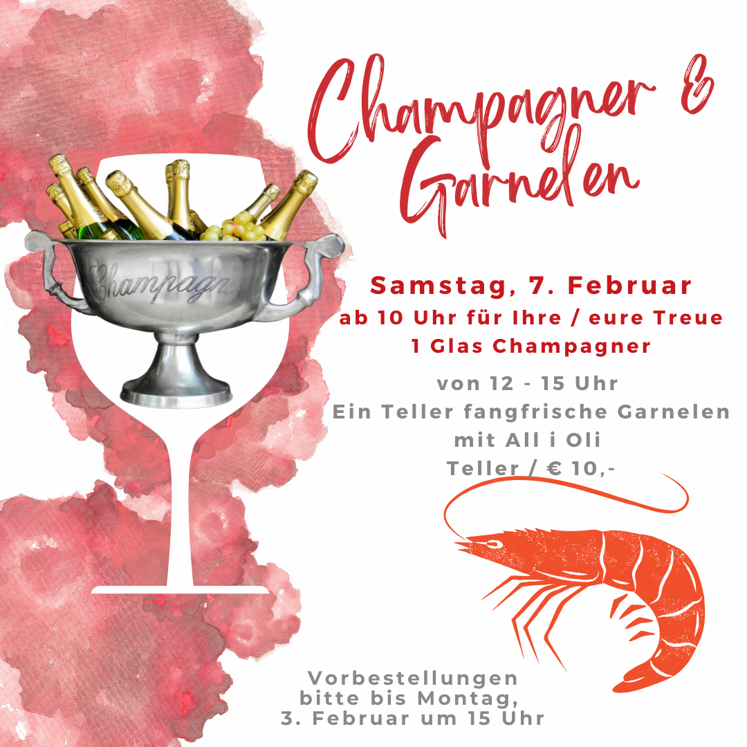 Champagner und Garnelen im Weinladen in Stuttgart Degerloch bei Guido Kelle Champagner und Garnelen im Weinladen in Stuttgart Degerloch bei Guido Keller